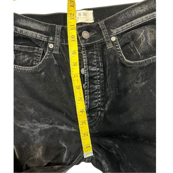 Free People We The Free Stella High-Rise Velvet Skinny Jeans Black - Picture 13 of 15
